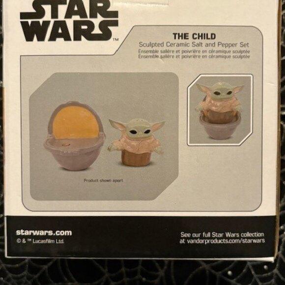 NWT Star Wars The Mandalorian The Child Salt and Pepper Shaker Set - Picture 2 of 6